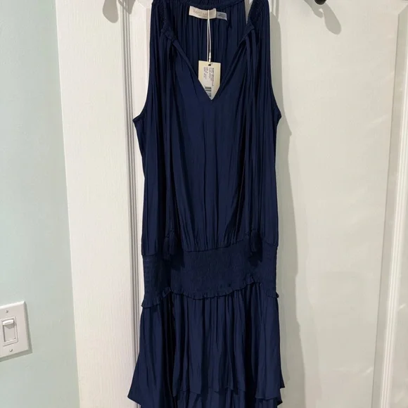 NWT Ramy Brook Rubie Dress, Navy Sz M - Picture 2 of 4